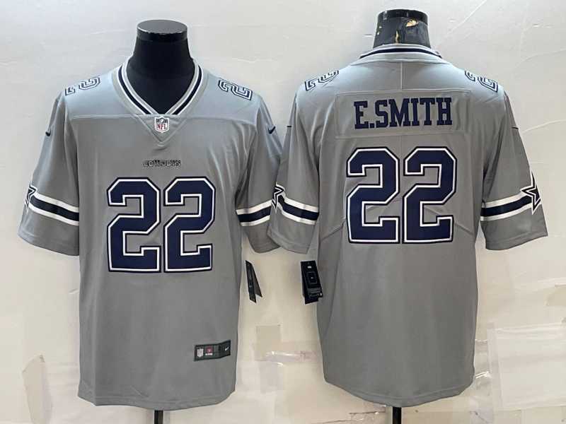 Men%27s Dallas Cowboys #22 Emmitt Smith Grey 2020 Inverted Legend Stitched NFL Nike Limited Jersey->dallas cowboys->NFL Jersey
